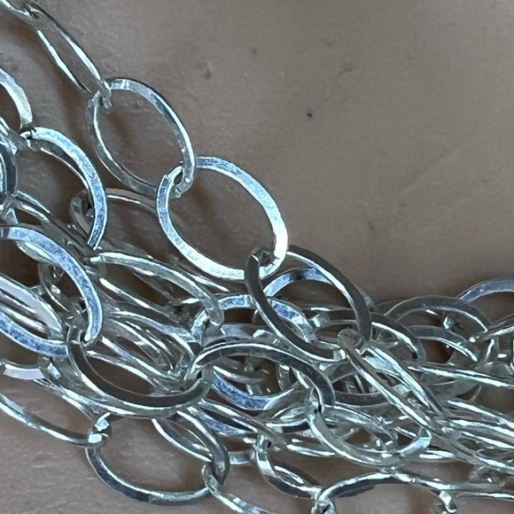 Vintage sterling silver 925 MILOR Italy multi chain necklace - Picture 8 of 12
